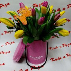 Коробка с тюльпанами №4